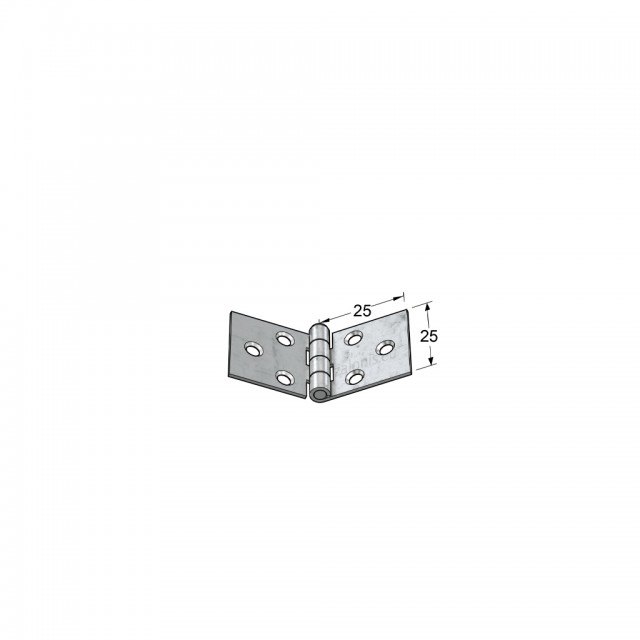 LONG HORIZONTAL STEEL HINGE 25x50